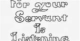 Coloring Servant Listening Lord Speak Pages sketch template