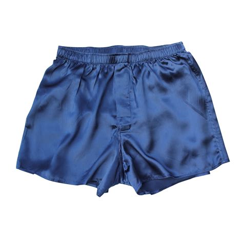 Men S Navy Silk Boxer Shorts Jasmine Silk