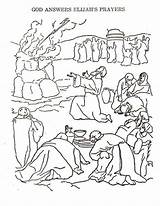 Elijah Coloring Pages Baal Prophets Getdrawings sketch template