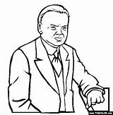Hoover Herbert Coloring Pages Online Thecolor sketch template