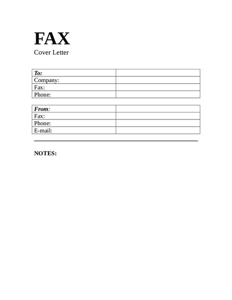 fax letter template