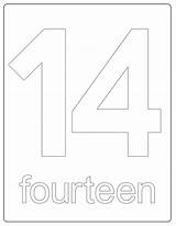 14 Number Coloring Numbers Print Printable Kids Printables Comments sketch template