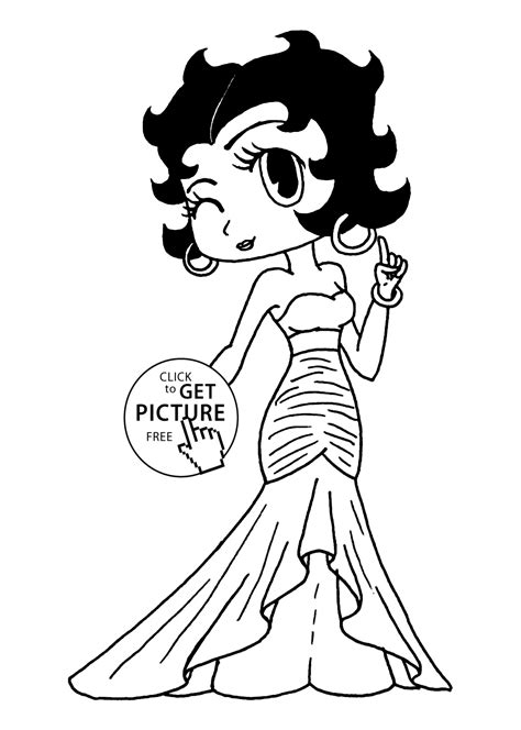 printable coloring pages betty boop coloring home