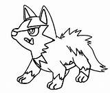 Pokemon Poochyena Coloring Pages Drawings Morningkids sketch template