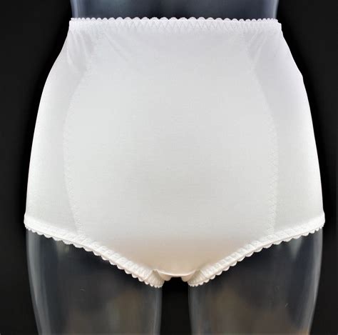 nancies lingerie white lycra shapewear panty girdle with firm support