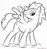 Pony Little Pegasus Draw Drawing Ponies Step Base Drawings Supercoloring Mlp Paper sketch template