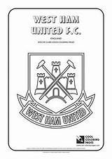 Coloring Pages Logo Soccer Football Clubs Logos Cool West Ham Printable Arsenal Sheets United Everton Newcastle Broncos Dortmund Borussia sketch template
