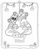 Trolls Coloring Pages Movie Printable Dreamworks Fuzzy Kids Holiday Print Template Color Moana Sheet Movies Characters Templates Pdf Site Book sketch template