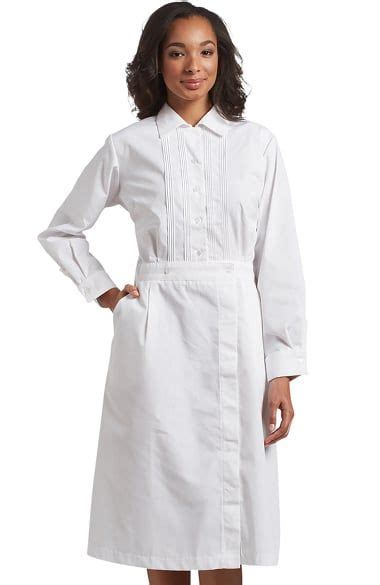 white cross women s long sleeve pintuck scrub dress