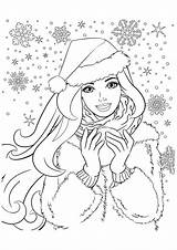 Coloring Pages Barbie Christmas Printable Choose Board Print sketch template