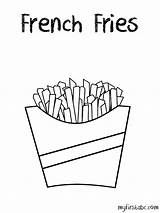 Coloring Fries French Abc First Coloringhome sketch template