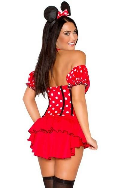 sexy adult mouse halloween costume for women 3wishes minnie mouse