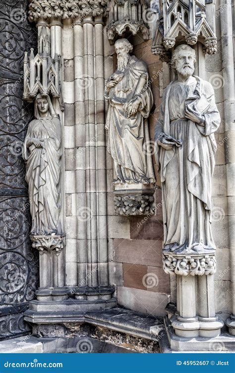 religious statues   church wall stock image image  england texture