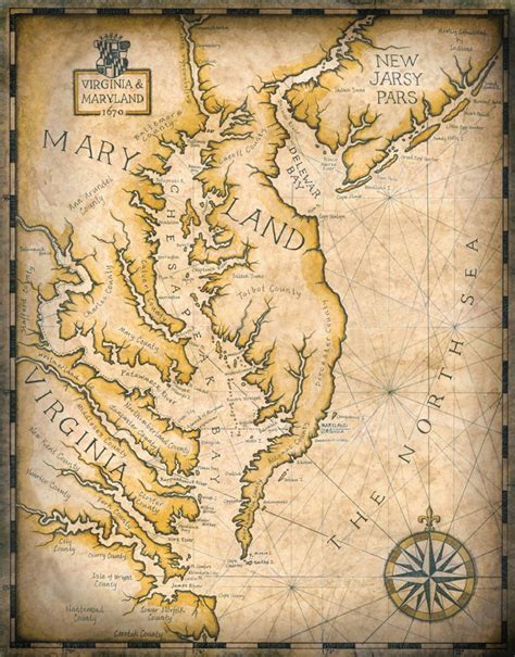 chesapeake bay map artwork      etsy