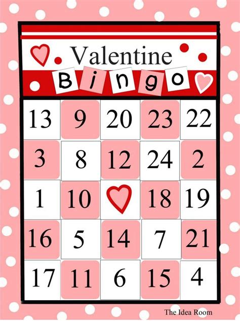 valentines day bingo printables printable templates