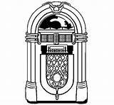 Jukebox Rockola Anni 50s Discos Radio Acolore Dibujoscolorear Maquina sketch template