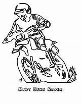 Coloring Dirt Bike Pages Rider Via Info sketch template