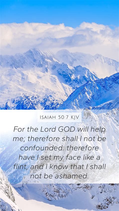 Isaiah 50 7 Kjv Mobile Phone Wallpaper For The Lord God Will Help Me