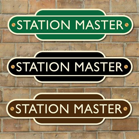 jaf graphics station master sign railway totem