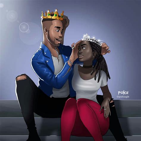 Pokagh King And Queen Black Couple Art Black Love