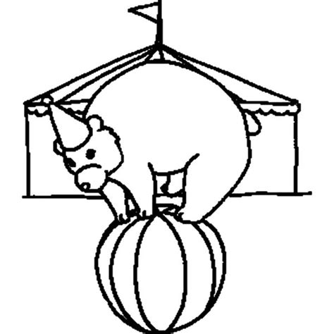 circus bear  front  circus tent coloring pages  place  color
