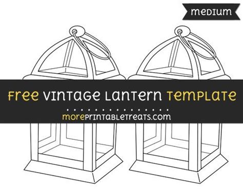 vintage lantern template medium lantern template paper