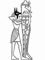 Sarcophagus Anubis Mummy sketch template