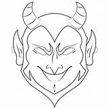Colorare Maschera Diavolo Devils Devil Disegno Mythology sketch template