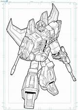 Starscream G1 Pages sketch template