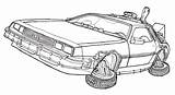 Future Back Delorean Coloring Pages Time Machine Car Deviantart Drawing Dmc Drawings Colouring Bttf Coloriage Du Voiture Dessin Kids Tattoo sketch template