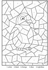 Numbers Number Color Colour Printable Kids Coloring Pages Penguin Zoo Activity Choose Animal Worksheets Board Activities Kindergarten sketch template