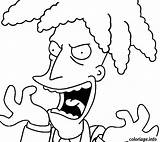 Bob Sideshow Coloring Simpson Pages Coloriage Template sketch template