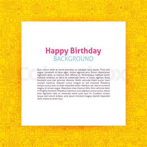 happy birthday paper template stock vector colourbox