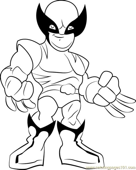 wolverine coloring page   super hero squad show coloring pages