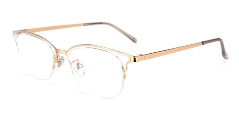 snob browline eyeglasses in gold sllac