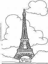 Eiffel Torre Parigi Disegno Nazioni Colorare sketch template