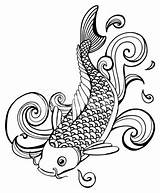 Fish Koi Vector Premium Freeimages Stock Istock Getty sketch template
