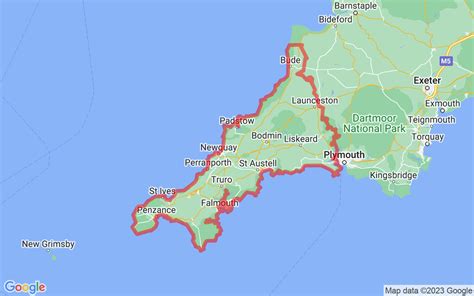 interactive map  cornwall england   county map
