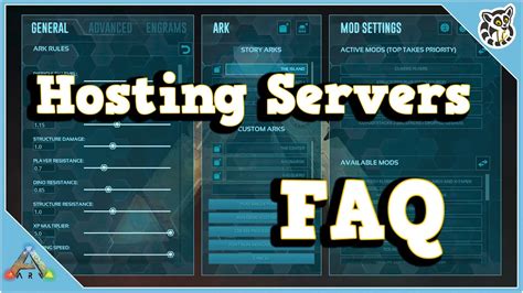 hosting servers faq ark survival evolved youtube