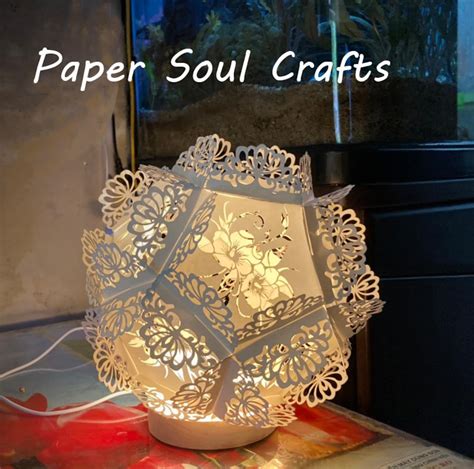 paper lantern svg paper cut diy lantern template svg etsy