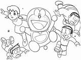 Doraemon Cheerful Toddlers sketch template