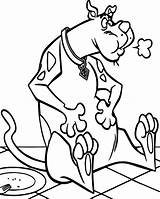 Coloring Eating Designlooter Doo Scooby Very sketch template