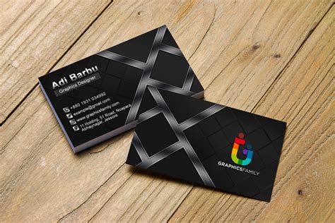 professional dark business card design graphicsfamily