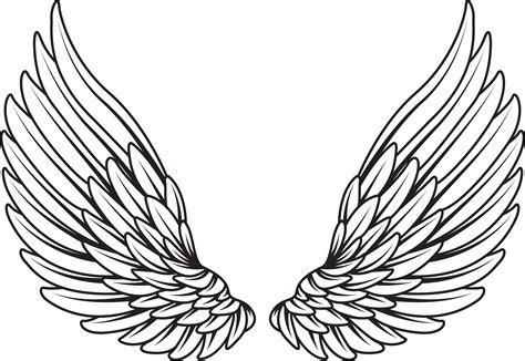 angel wings vector  getdrawings