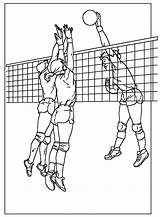 Drawing Voleibol Voley Siatkarski Volei Colouring Turniej Esportes Girls Siatkówka sketch template