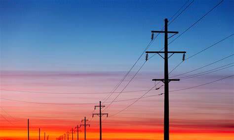 power lines  sunset bewegendes poster photowall
