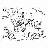 Starfish Coloring Fish Pages Momjunction Color Ones Little sketch template