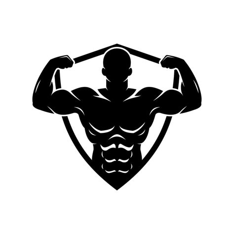 bodybuilding vector logo  vector art  vecteezy