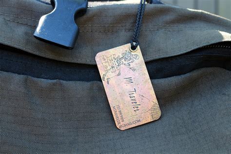 set    personalized metal luggage tags custom tags travel