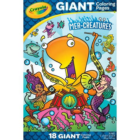 crayola giant coloring book featuring mer creatures child  pages